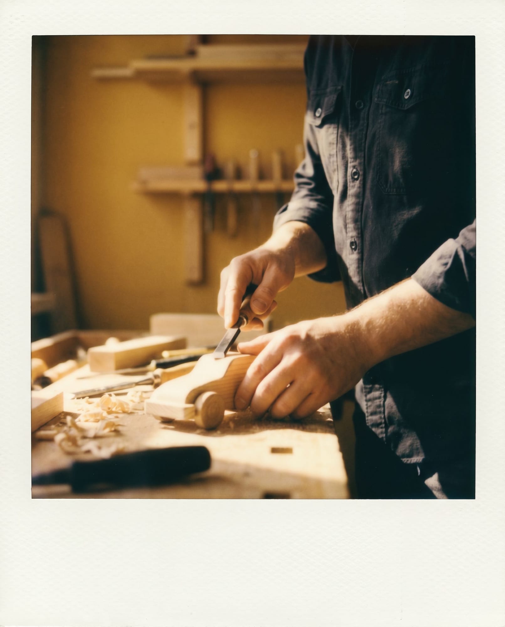 Inside the studio.